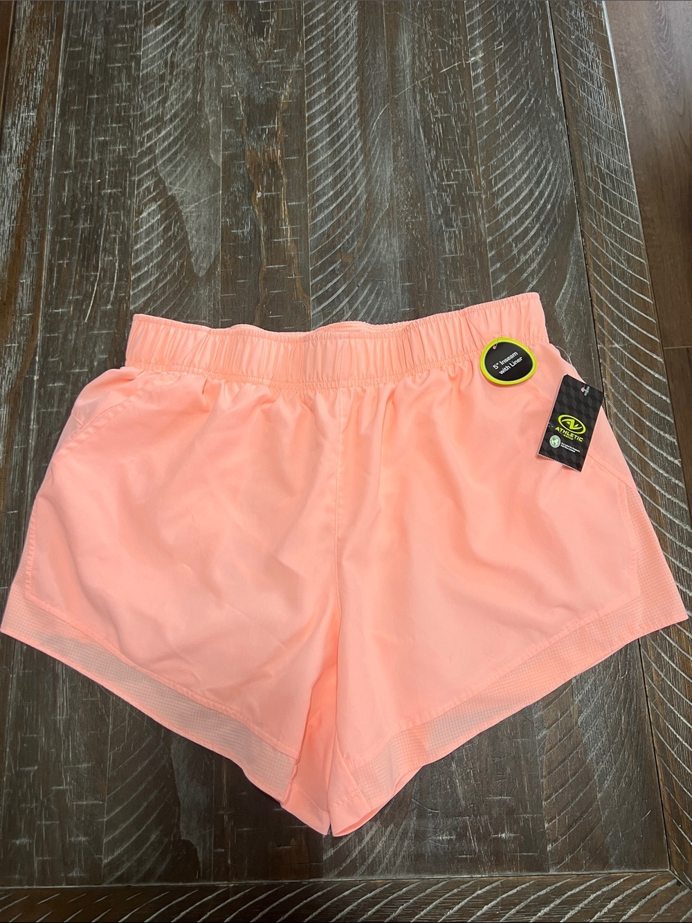 Women's Lightweight Athletic Works Athletic Shorts - Bright Peach
